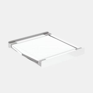 Cecotec Kit universal de sobreposição com bandeja Bolero para unificar a máquina de lavar e a de secar num único bloco, otimizando o espaço. Bandeja amovível, fácil instalação.