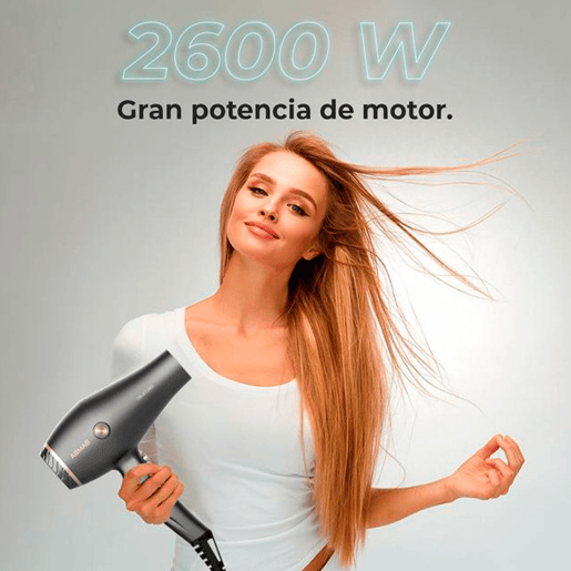 Cecotec Secador de cabelo AC com 2600 W, tecnologia de iões, 2 bicos e um difusor