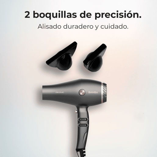 Cecotec Secador de cabelo AC com 2600 W, tecnologia de iões, 2 bicos e um difusor