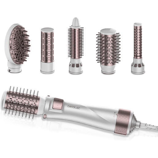 Cecotec Escova modeladora com rotação e 5 cabeças trocáveis. Cecotec Escova modeladora com rotação e 5 cabeças trocáveis.