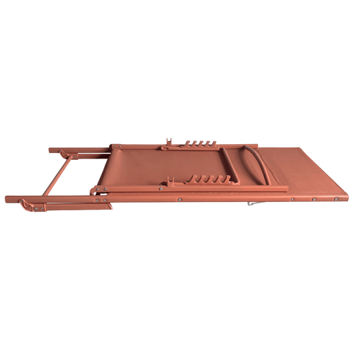 Conjunto de 2 espreguiçadeiras dobráveis SICILIA em textilene terracota - estrutura em terracota