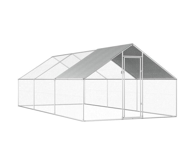 Vidaxl jaula gallinero de exterior de acero galvanizado 2,75x6x1,92 m