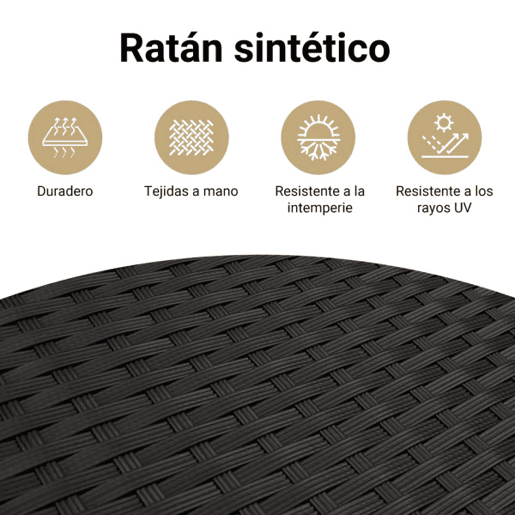 vidaXL Sofá de jardim com almofadas, 2 lugares, vime sintético preto