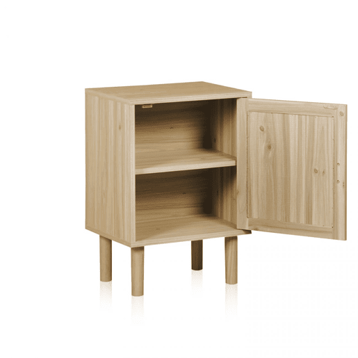 Mesa de cabeceira Made Pino - Rattan 40 x 58 x 30 cm