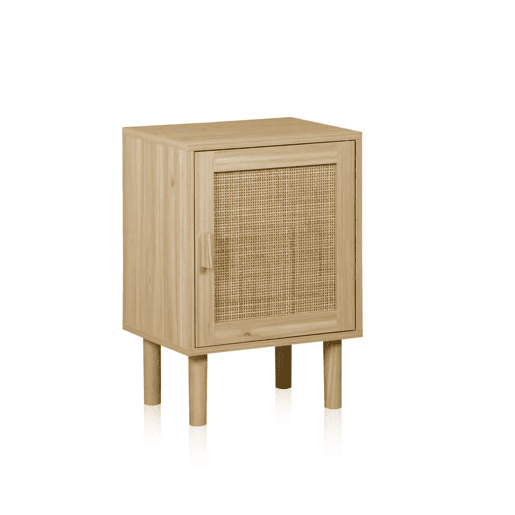 Mesa de cabeceira Made Pino - Rattan 40 x 58 x 30 cm