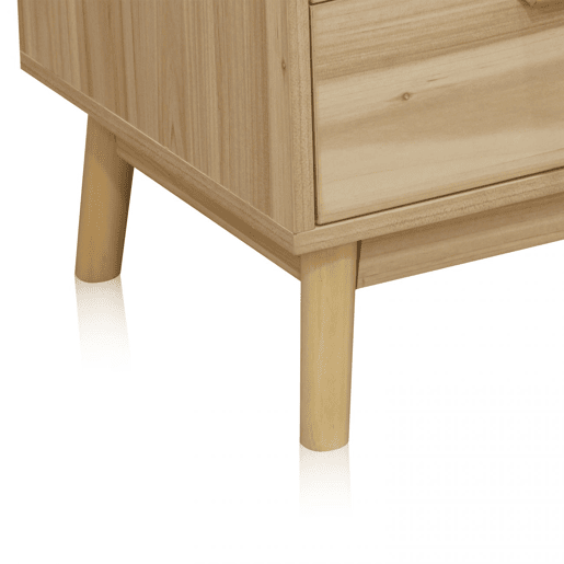 Mesa de cabeceira Debra Pino - Rattan 40 x 48 x 39 cm