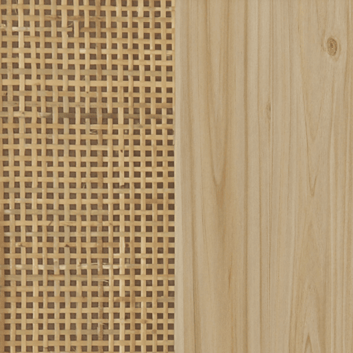 Mesa de cabeceira Debra Pino - Rattan 40 x 48 x 39 cm