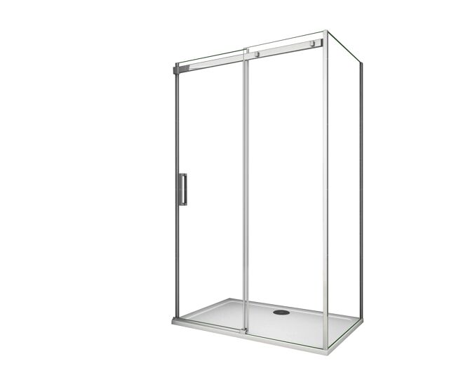 Aica mampara de ducha corredera+panel lateral,vidrio antical 8mm (972-992)x(780-803)x1950mm