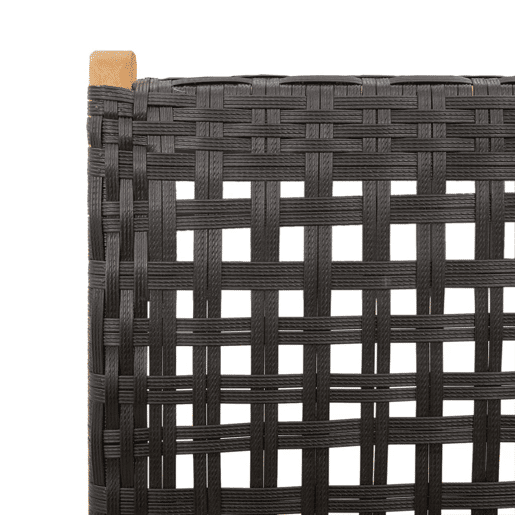 vidaXL Cadeiras de jardim 2 pcs madeira acácia maciça e vime PE preto
