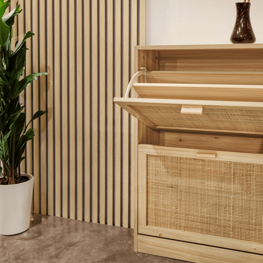Sapateiro Pino - Rattan 60 x 82 x 24 cm