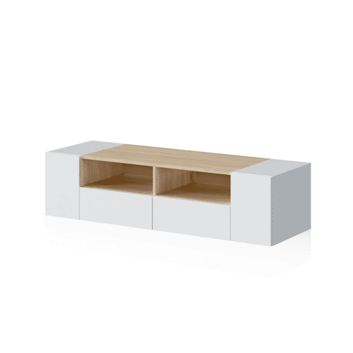 Módulo Nima TV Artik White (Branco mate) - Carvalho canadiano 138 x 34 x 40,2 cm