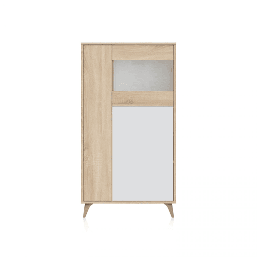 Vitrina Lira Artik White (Branco mate) - Carvalho canadiano 77 x 142 x 33 cm