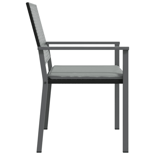 vidaXL Cadeiras jardim c almofadões 2 pcs 54x62,5x89 cm vime PE preto vidaXL Cadeiras jardim c almofadões 2 pcs 54x62,5x89 cm vime PE preto