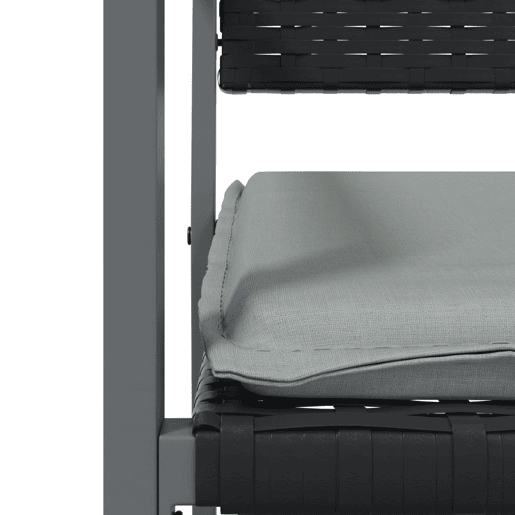 vidaXL Cadeiras jardim c almofadões 2 pcs 54x62,5x89 cm vime PE preto vidaXL Cadeiras jardim c almofadões 2 pcs 54x62,5x89 cm vime PE preto