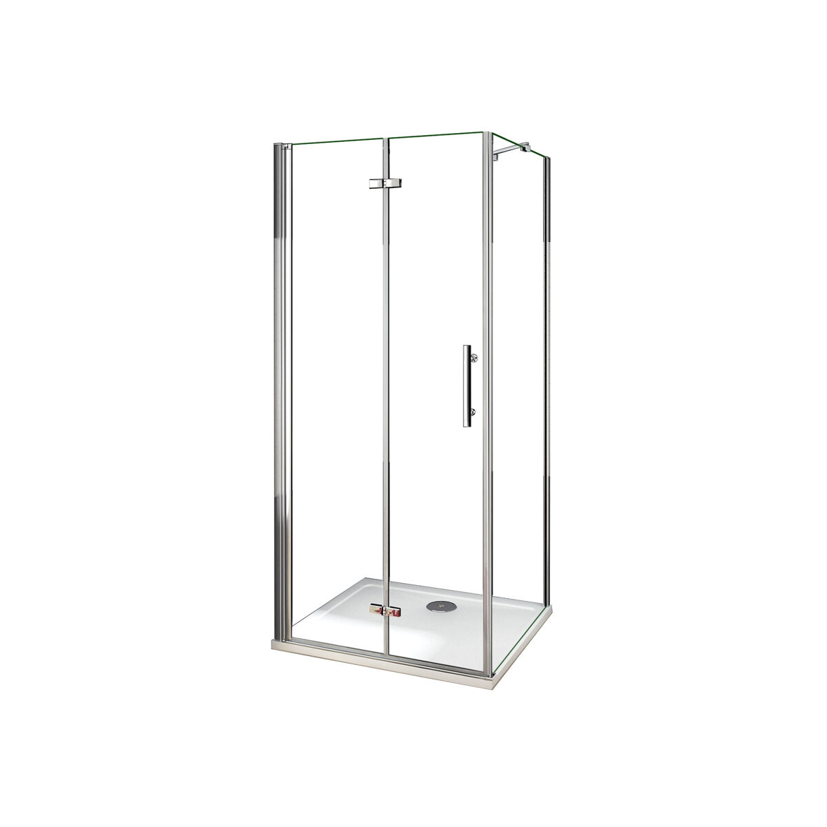 Mampara de Ducha Frontal Plegable + Panel Lateral Barra