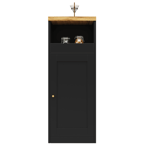 Buffet?Móvel de bar deslizante em MDF - Com LED e várias gamas - Preto