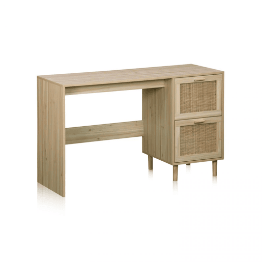 Mesa de estudo fabricada Pino - Rattan 120 x 75 x 48 cm