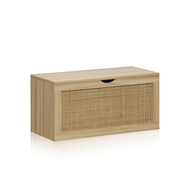 Baúl made pino - rattan 80 x 40 x 40 cm