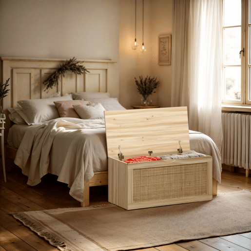 Bota de fabrico Pino - Rattan 80 x 40 x 40 cm Bota de fabrico Pino - Rattan 80 x 40 x 40 cm