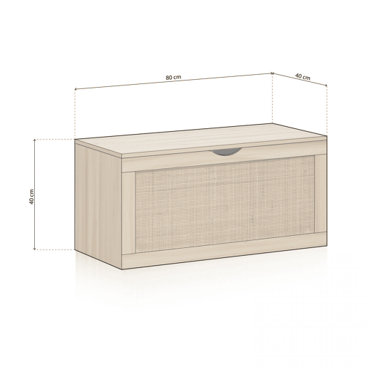 Bota de fabrico Pino - Rattan 80 x 40 x 40 cm Bota de fabrico Pino - Rattan 80 x 40 x 40 cm