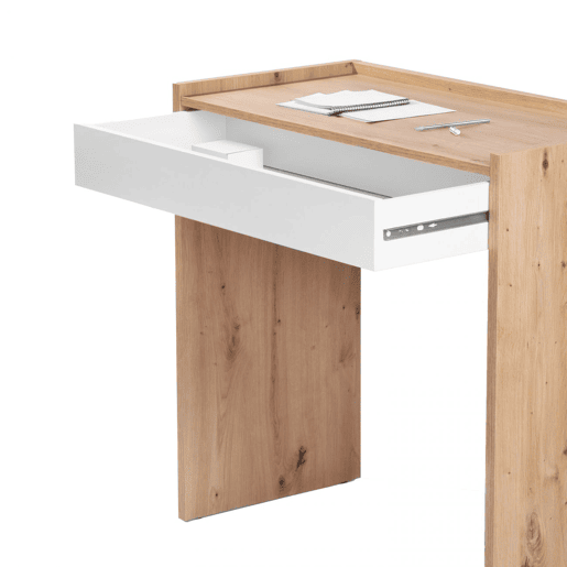 Secretária Dess com gaveta Artik Branco (Branco mate) - Carvalho Nodi 81,5 x 77 x 40 cm