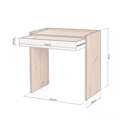 Secretária Dess com gaveta Artik Branco (Branco mate) - Carvalho Nodi 81,5 x 77 x 40 cm