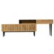 Mueble de TV extensible moderno con efecto mármol Mueble de TV extensible moderno con efecto mármol Roble Artisan