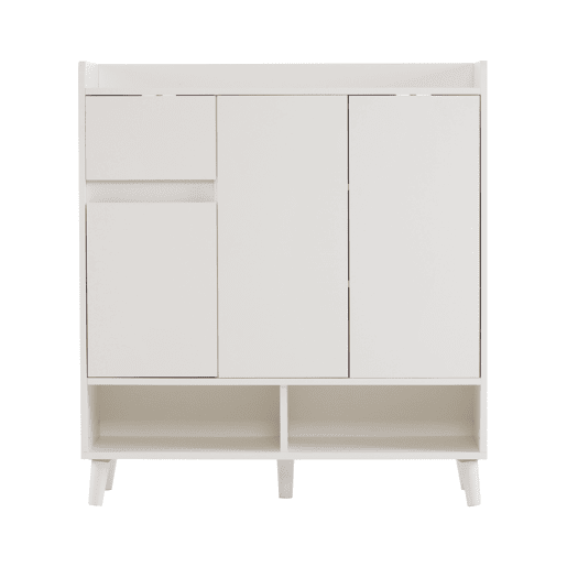 Sapateira - 7 compartimentos e 1 gaveta - com prateleiras reguláveis - Branco Sapateira - 7 compartimentos e 1 gaveta - com prateleiras reguláveis - Branco