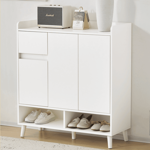 Sapateira - 7 compartimentos e 1 gaveta - com prateleiras reguláveis - Branco Sapateira - 7 compartimentos e 1 gaveta - com prateleiras reguláveis - Branco