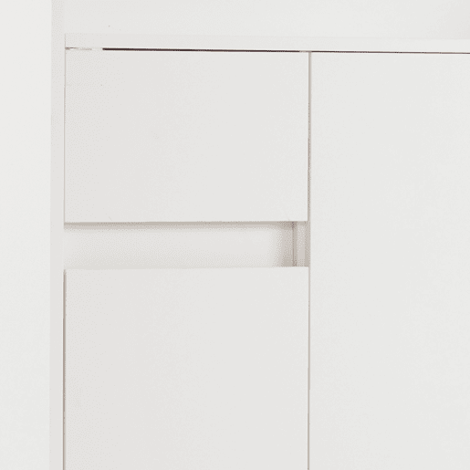 Sapateira - 7 compartimentos e 1 gaveta - com prateleiras reguláveis - Branco Sapateira - 7 compartimentos e 1 gaveta - com prateleiras reguláveis - Branco