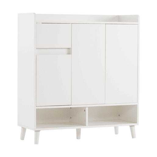 Sapateira - 7 compartimentos e 1 gaveta - com prateleiras reguláveis - Branco Sapateira - 7 compartimentos e 1 gaveta - com prateleiras reguláveis - Branco