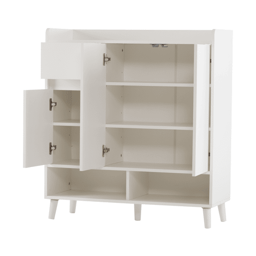 Sapateira - 7 compartimentos e 1 gaveta - com prateleiras reguláveis - Branco Sapateira - 7 compartimentos e 1 gaveta - com prateleiras reguláveis - Branco