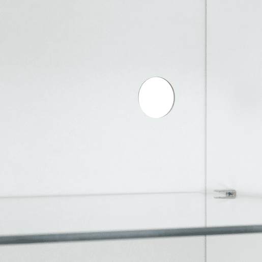 Armário expositor com porta e LED - Altura 180cm - Branco
