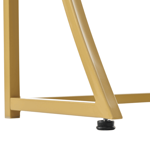 Consola com 2 gavetas - estilo moderno - Branco e dourado
