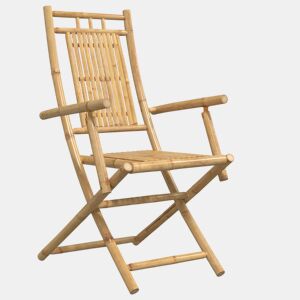 vidaXL Cadeiras de jardim dobráveis 8 pcs 53x66x99 cm bambu