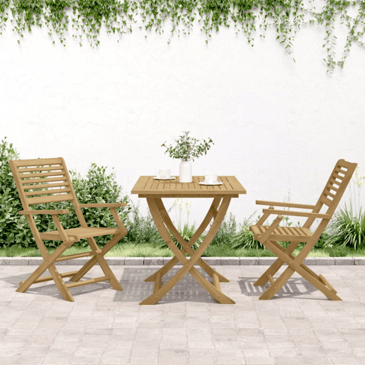 vidaXL Cadeiras jardim dobráveis 2 pcs 54,5x61,5x86,5 cm acácia maciça