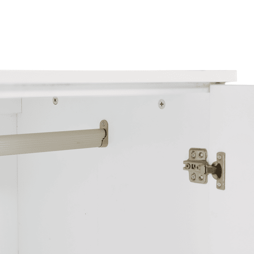 Roupeiro de criança com calha - em MD - Branco