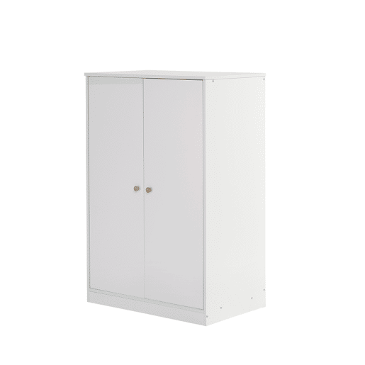 Roupeiro de criança com calha - em MD - Branco