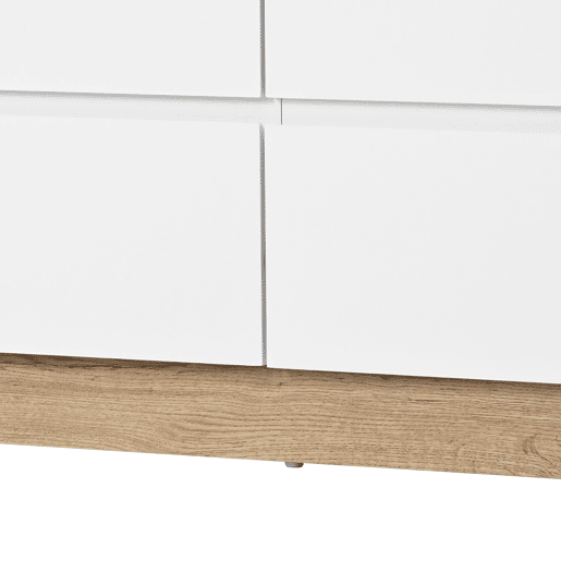 Cómoda moderna com 6 gavetas - aglomerado de partículas - Branco