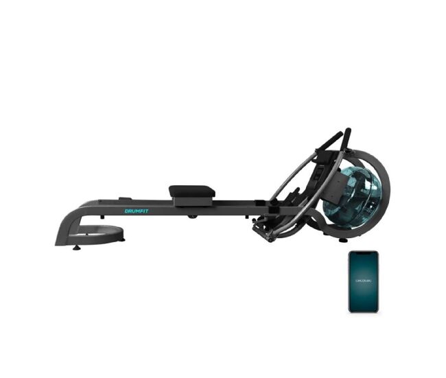 Cecotec máquina de remo de agua drumfit rower 20000 neptuno. tanque de agua 11 l de capacidad, sillín ajustable