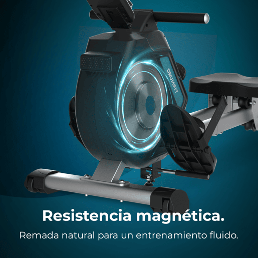 Cecotec Máquina de remo dobrável com sistema de resistência magnética e níveis de intensidade. Volante de inércia de 5,5 kg. Tem ecrã LCD, apoios para os pés com cintas ajustáveis e rodas de transporte Cecotec Máquina de remo dobrável com sistema de resistência magnética e níveis de intensidade. Volante de inércia de 5,5 kg. Tem ecrã LCD, apoios para os pés com cintas ajustáveis e rodas de transporte