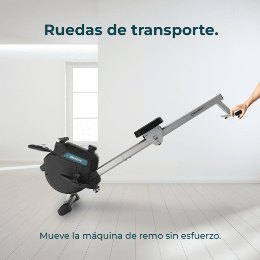 Cecotec Máquina de remo dobrável com sistema de resistência magnética e níveis de intensidade. Volante de inércia de 5,5 kg. Tem ecrã LCD, apoios para os pés com cintas ajustáveis e rodas de transporte Cecotec Máquina de remo dobrável com sistema de resistência magnética e níveis de intensidade. Volante de inércia de 5,5 kg. Tem ecrã LCD, apoios para os pés com cintas ajustáveis e rodas de transporte