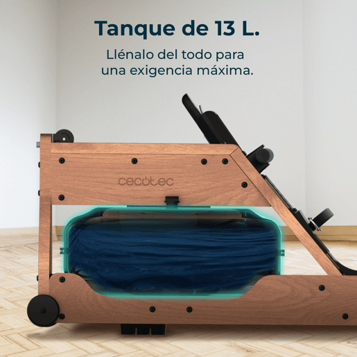 Remos de água Drumfit Rower 20000 Neptuno Wood Cecotec