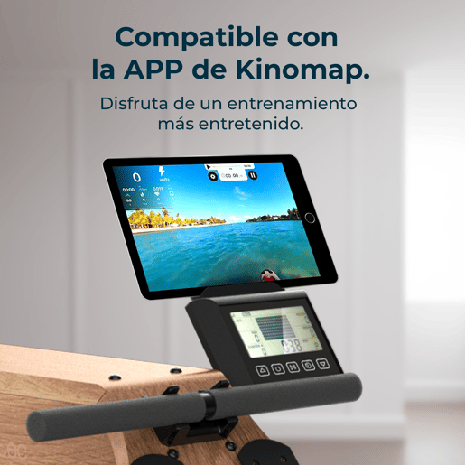 Remos de água Drumfit Rower 20000 Neptuno Wood Cecotec