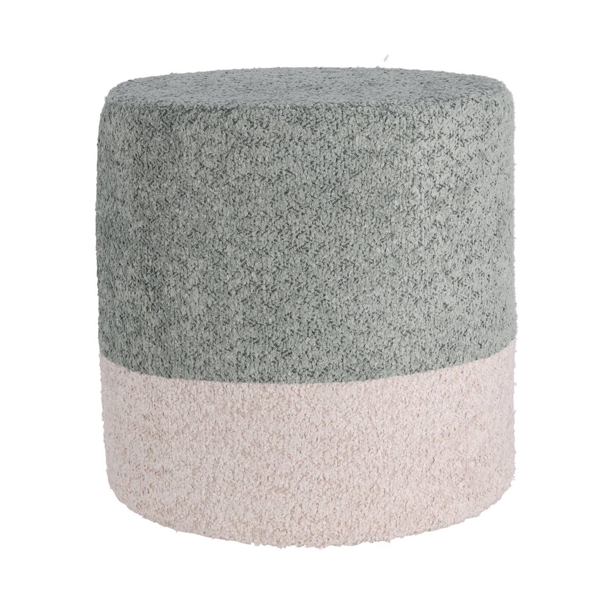 Well home taburete 'boucle' ø35cm beige con azul