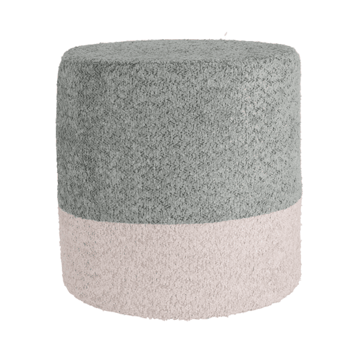 Banco Well Home 'Boucle' Ø35cm bege com azul