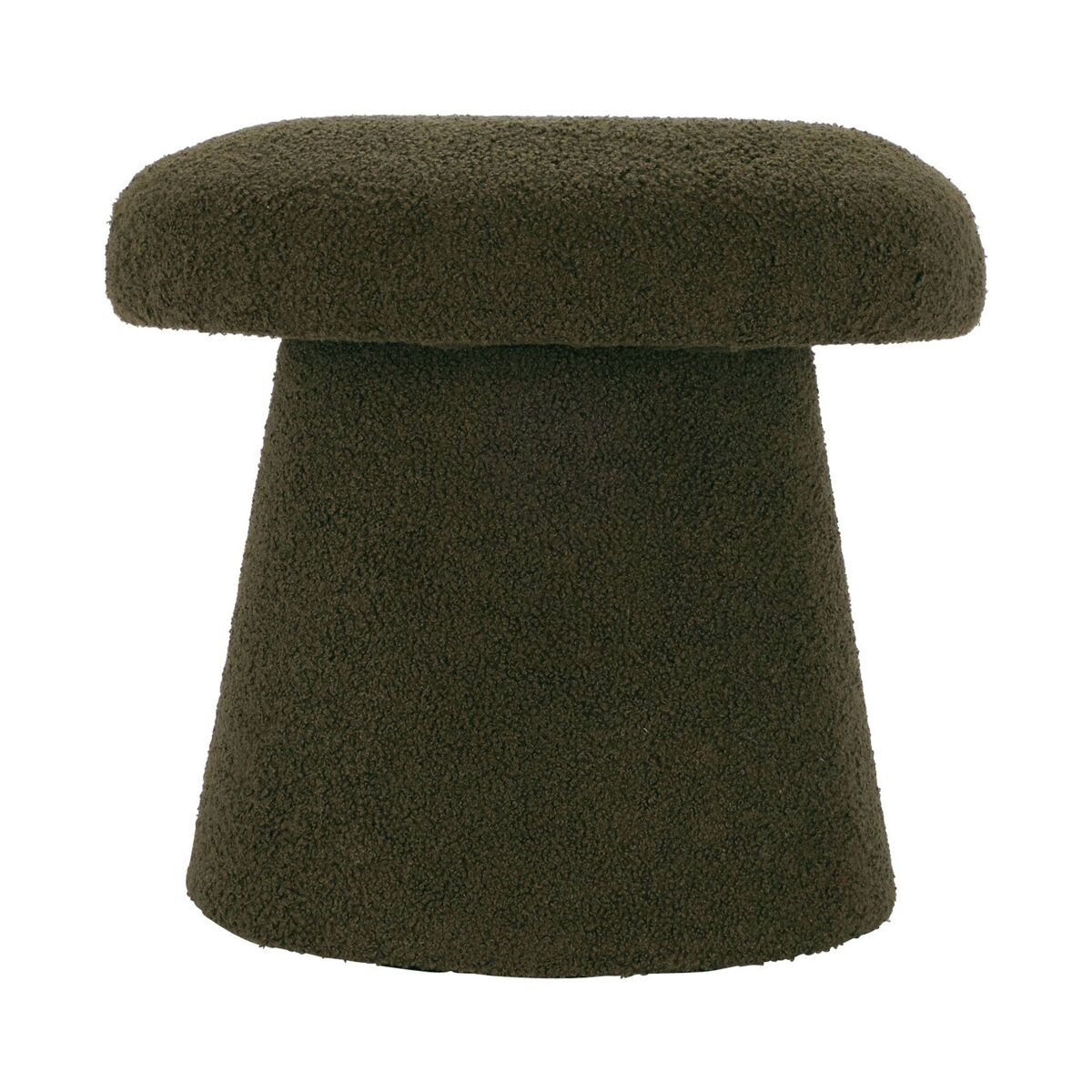 Well home taburete seta 'teddy' verde ø43x38cm