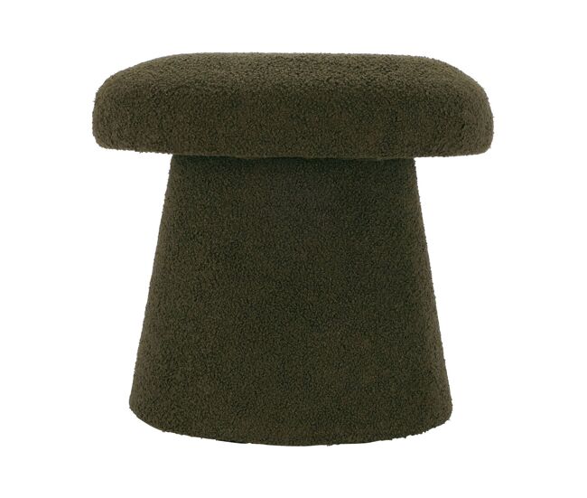 Well home taburete seta 'teddy' verde ø43x38cm