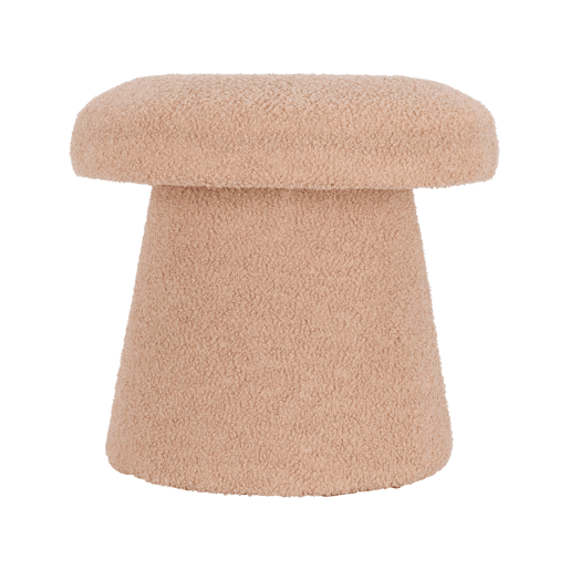 Well Home Banqueta cogumelo 'Teddy' bege Ø43x38cm