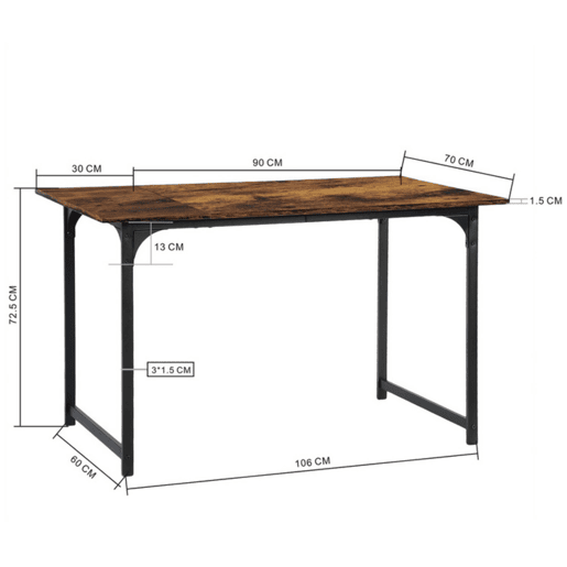 Well Home Mesa dobrável e extensível ''Ibro'' com design vintage Well Home Mesa dobrável e extensível ''Ibro'' com design vintage